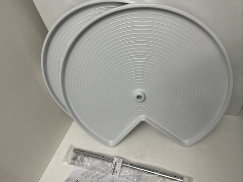 Rev-A-Shelf LD-2472-32-11-1 Lazy Daisy Plastic 2-Shelf 32" Kidney - White - Picture 3 of 5