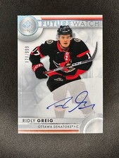 2023-24 SP Authentic Future Watch #102 RIDLY GREIG AUTO RC /999