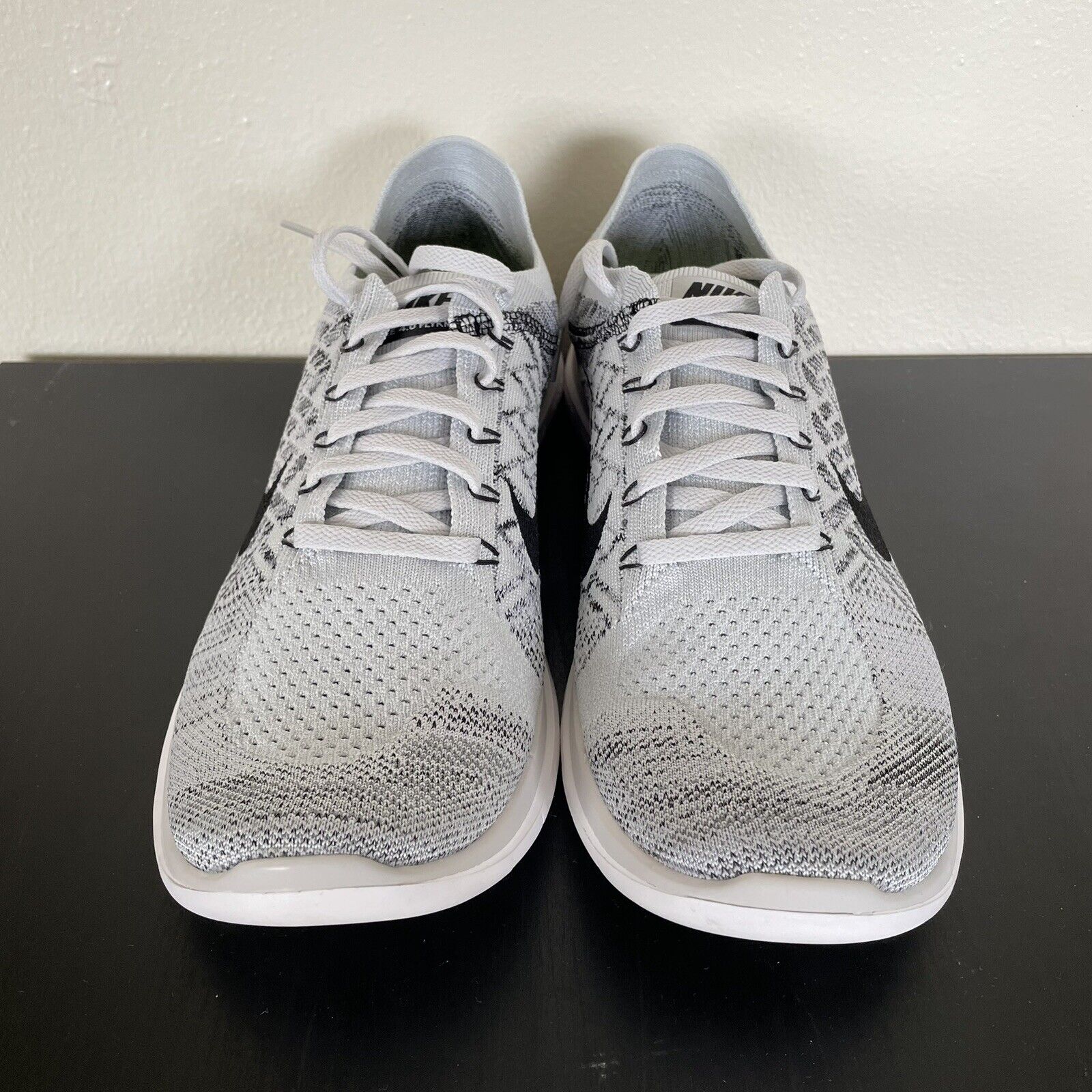 Nike Free 4.0 Flyknit Mens Size 12 Gray Athletic Running Shoes 717075 ...