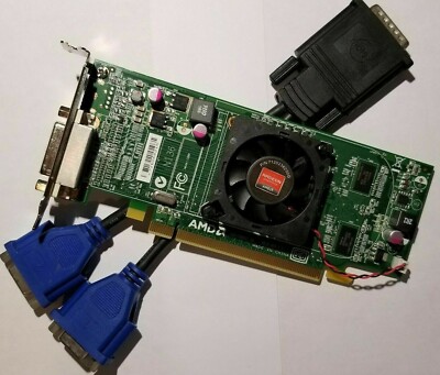 HP Compaq Elite Windows 10 PC Tower AMD Dual VGA Monitor Video Card Slim SFF
