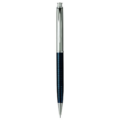 Parker Insignia Pencil  Blue Spirale & Silver 0.5 mm New  S0339140