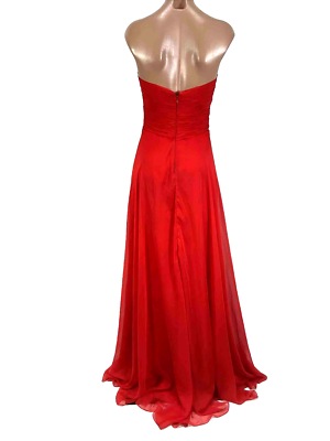 mac duggal red prom dress Mac Duggal 11685 Strapless High Low Dress
