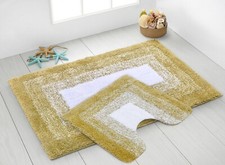 Image of Luxury Super Soft Non Slip Ombre Bath Rug Pedestal Mat Super Absorbent