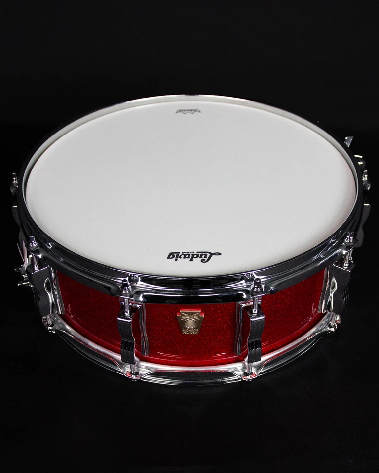 Ludwig 5" x 14" Classic Maple Snare Drum, Red Sparkle - Image 2 of 4