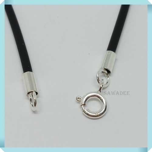 Collana Laccio di Caucciù con chiusura in Argento - Foto 3 di 6