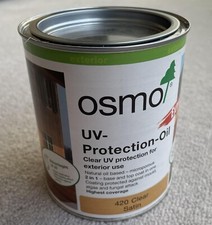 osmo Extra UV Protection EXTERIOR OIL - 420 Clear Satin - 750ml 0.75L - Door etc