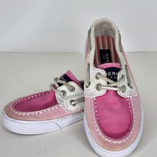 Sperry Girls Bahama 2-Eye Boat Pink Shoes sz. 10M Top Sider UK 9.5 EU 27.5