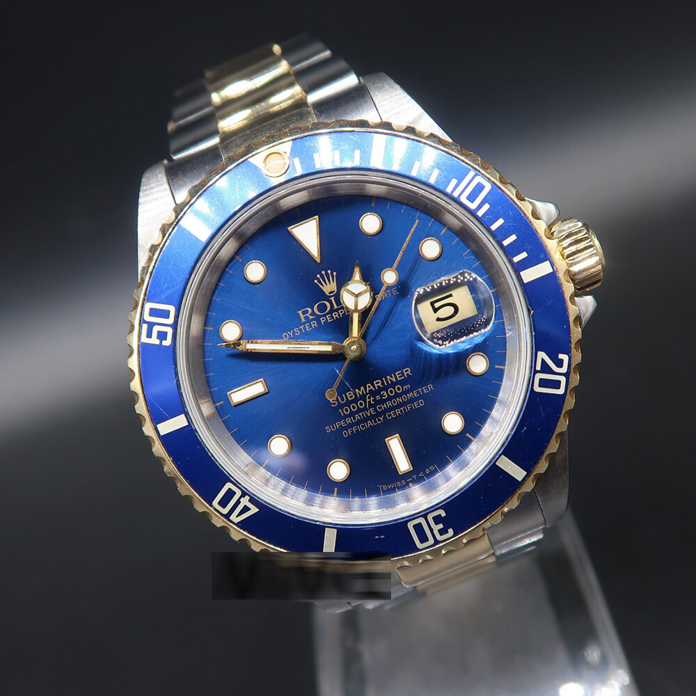 Rolex Submariner Date 16613LB Blue T 25 Dial Yellow Gold Aluminium