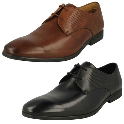 Mens Clarks Bampton Lace Tan Leather Lace Up Shoes G Fitting
