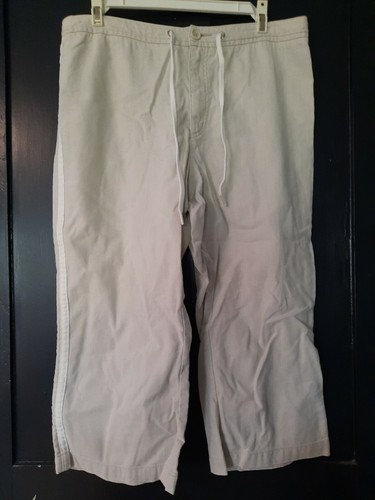 Giordano mens beige ecru wide leg capri 