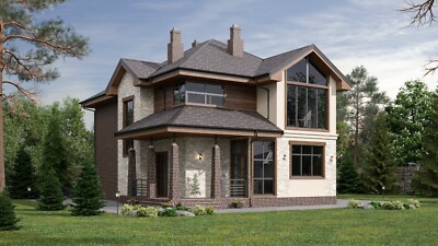 39 x49  3 Beds, 3 Baths Luxury House Architectural Build Plans PDF Download.