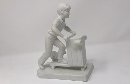 Norman Rockwell “COASTING ALONG”Joys Of Childhood Franklin Porcelain Vtg I979 - Picture 2 of 2