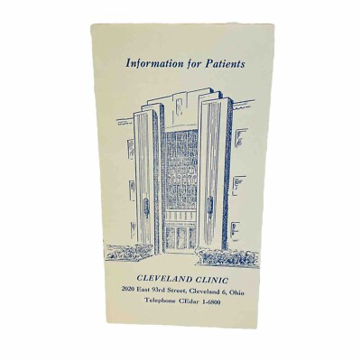 Vintage Cleveland Clinic Information for Patients Brochure from the early 1950s