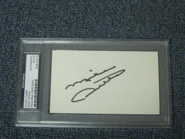 Mike Ditka Autographed Signed 3x5 Index Card PSA Certified Encapsulated 
