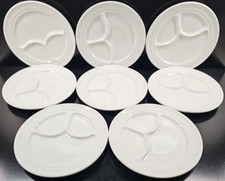 8 Buffalo China White Grill Plate Lot Vintage Restaurant Ware Table Dish MCM Lot