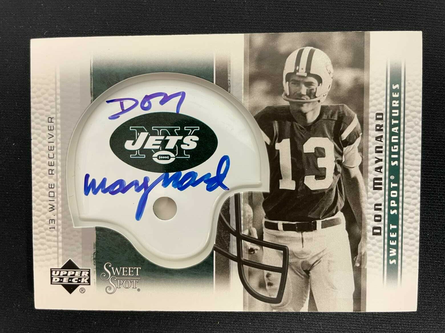 DON MAYNARD 2005 NFL SWEET SPOT SIGNATURE HELMET - NEW YORK JETS  - #5446