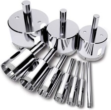 10 Stück Fliesenlochschneider Set Diamantbohrer Diamant Lochsäge für Glas Fliese