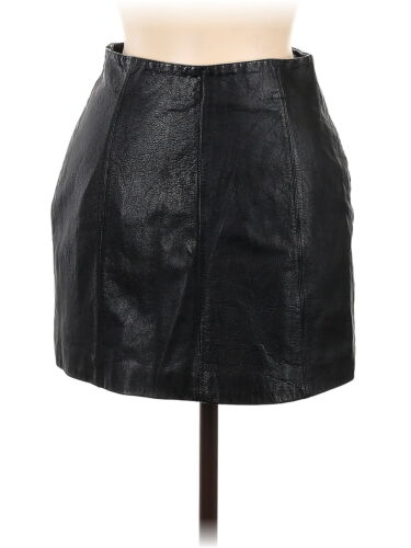 MAXIMA Women Black Leather Skirt 6