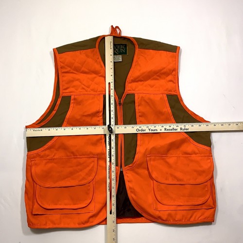 River Run Hunting Vest Large Orange Padded Shoulders Pockets - Picture 12 of 12