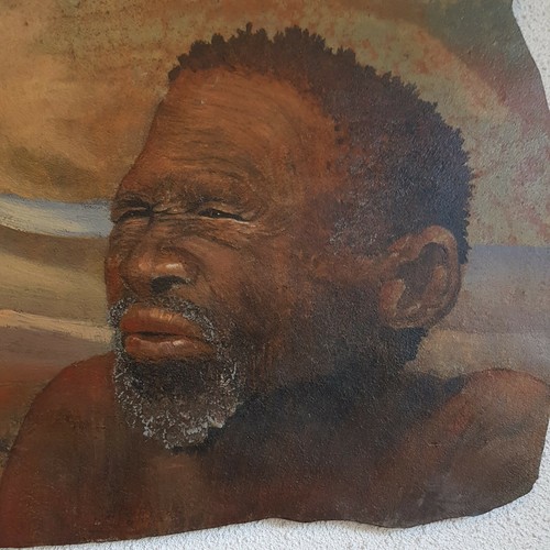 afrikanische Kunst Ölgemälde auf afrikanischem Schiefer Künstlerin aus Südafrika - Bild 2 von 2
