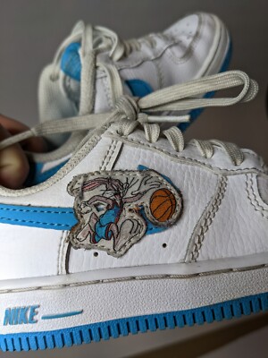 Nike Air Force 1 X Space Jam Bugs Lola Bunny AF1s One Little Kids Size 11C  White | eBay UK