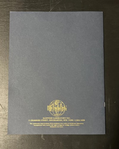 Vintage Original McIntosh MC7108 Eight Channel Power Amp Manual, Brochure, NEW - Picture 3 of 5