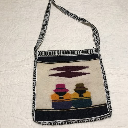 Peruanische Inka handgewebte Menschen Alpaka/Wolle Kuriertasche Reise Handtasche Umhängetasche