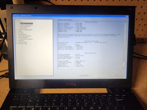 Dell Latitude E4310 Intel i7-620M 2.67GHz 8GB RAM No HDD/OS See Desc - Picture 2 of 9