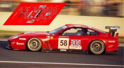 Autocollants Décalques Ferrari 550 GTS Le Mans 2003 - Plusieurs échelles (1:18, 1:24, 1:32, 1:43) - Marque Luc Alpha