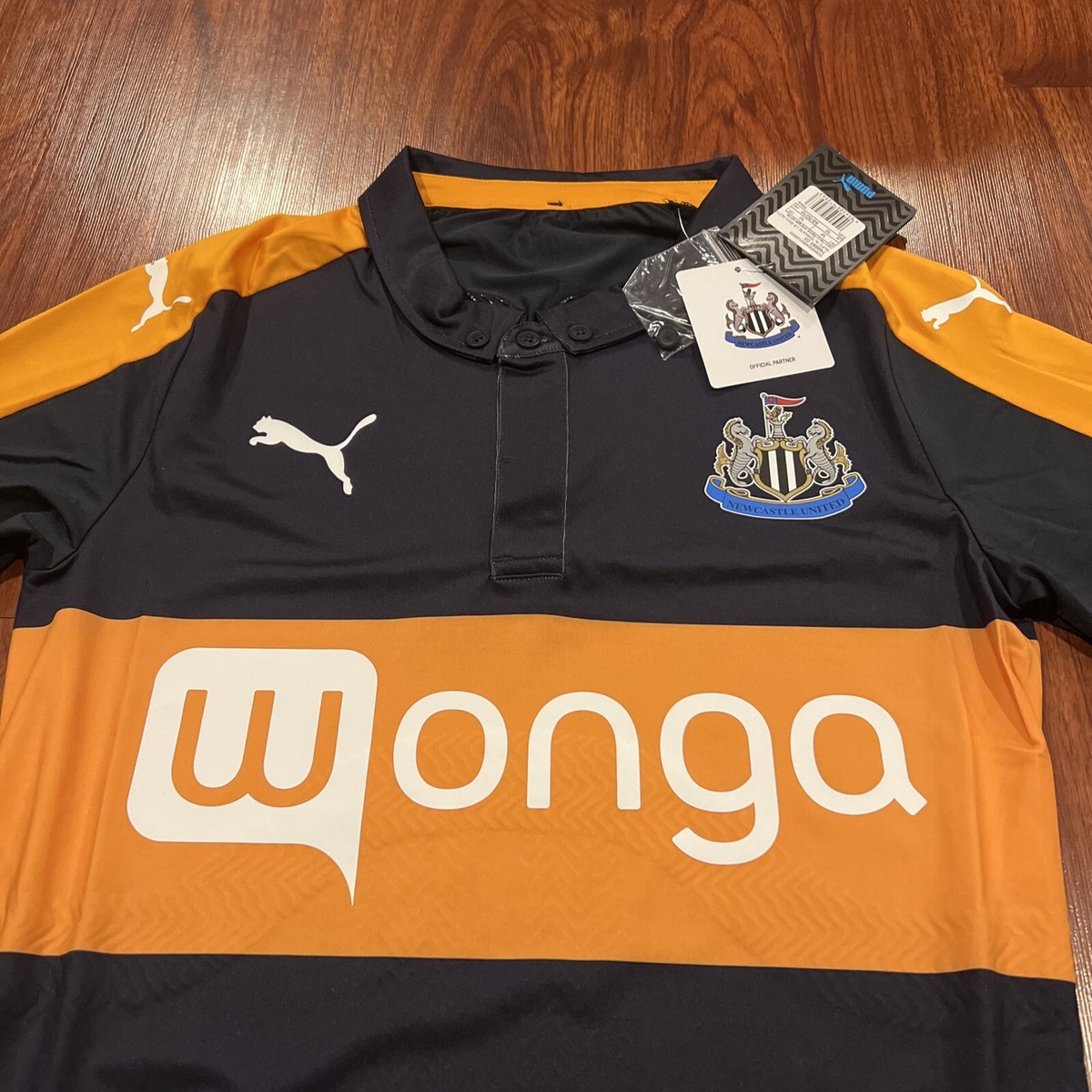 未使用　タグ付き　10-11 Newcastle 9番CARROLLＰＵＭＡ　M 2016-17 Men's Puma Newcastle Player Issue Long Sleeve ACTV
