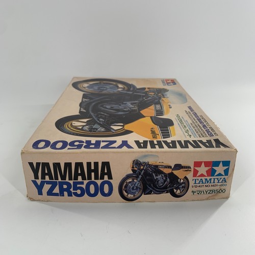 NUOVO Yamaha YZR500 GP Kenny Roberts modellino moto scala 1:12 Tamiya 1401 APERTO - Foto 8 di 10