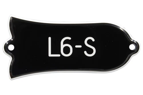 Engraved "L6-S" Truss Rod Cover for Gibson Guitars 2ply B/W