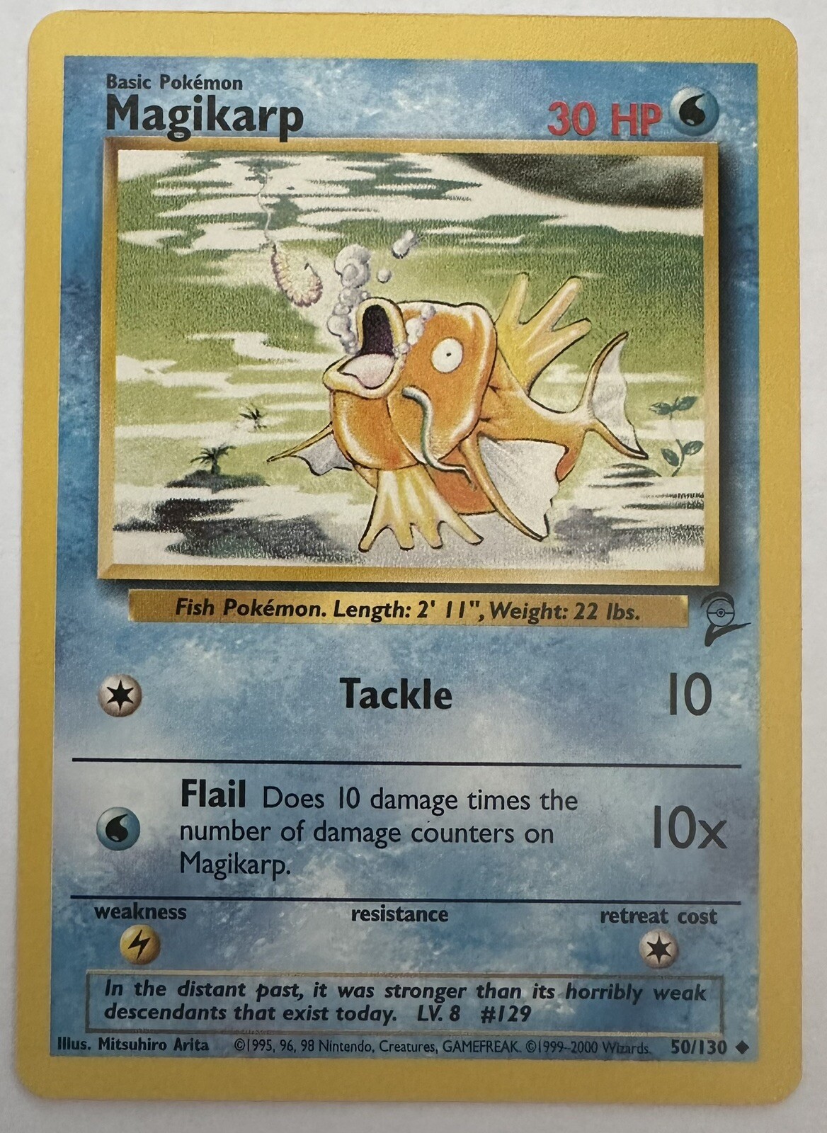 Magikarp 50/130 Pokemon Base Set 2 Uncommon NM - Near Mint Condition