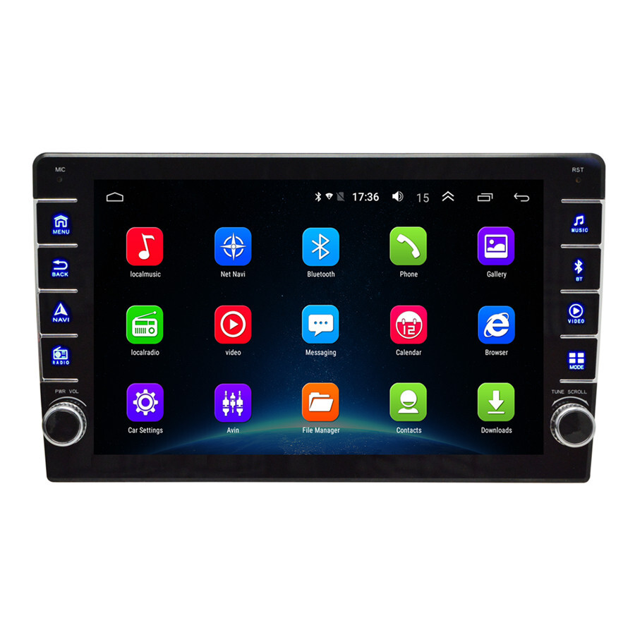 Android 8.1 1Din Car Stereo with Touchscreen GPS WiFi BT FM AUX USB