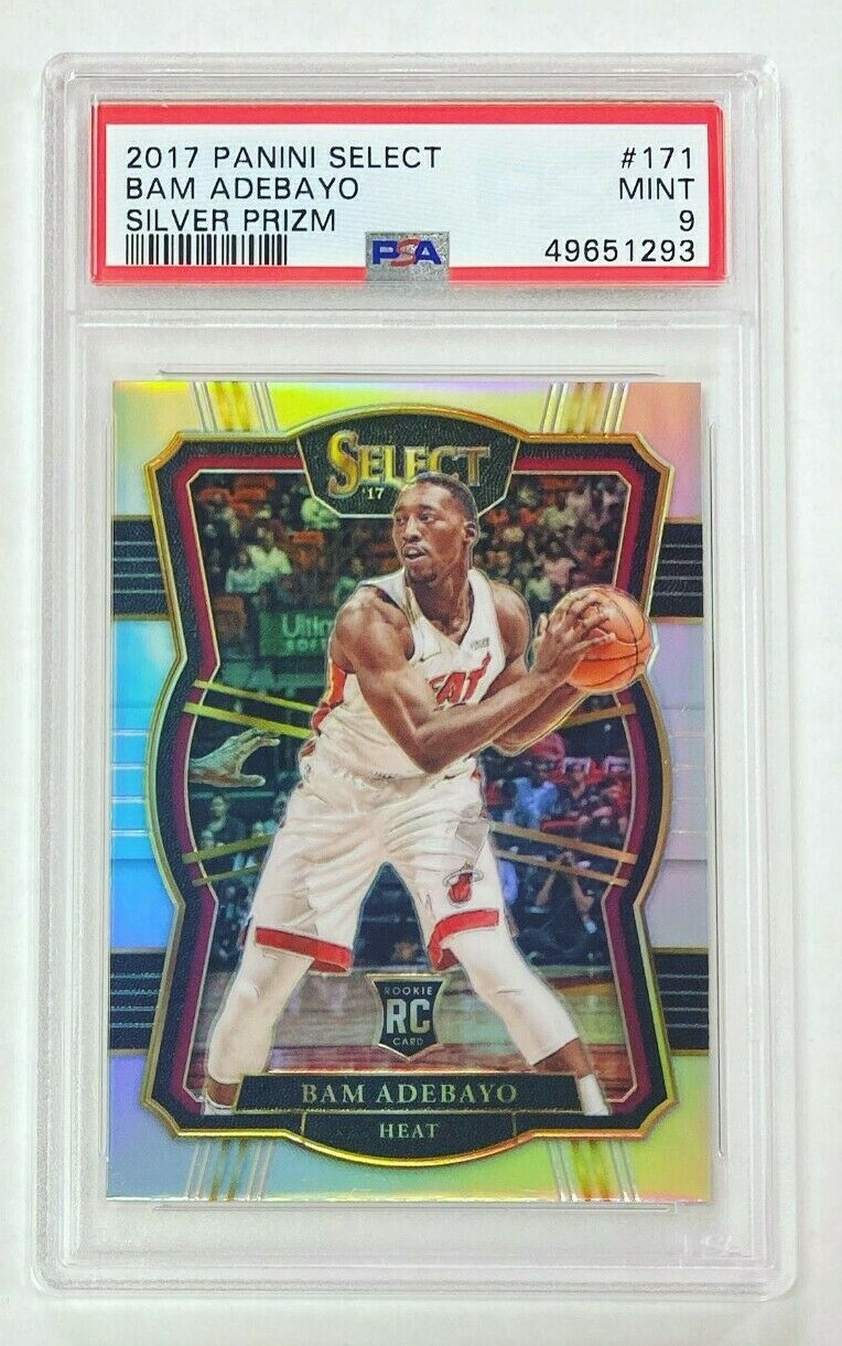 2017-18 Select Bam Adebayo Silver Prizm Premier Level Rookie Card PSA 9 RC #171
