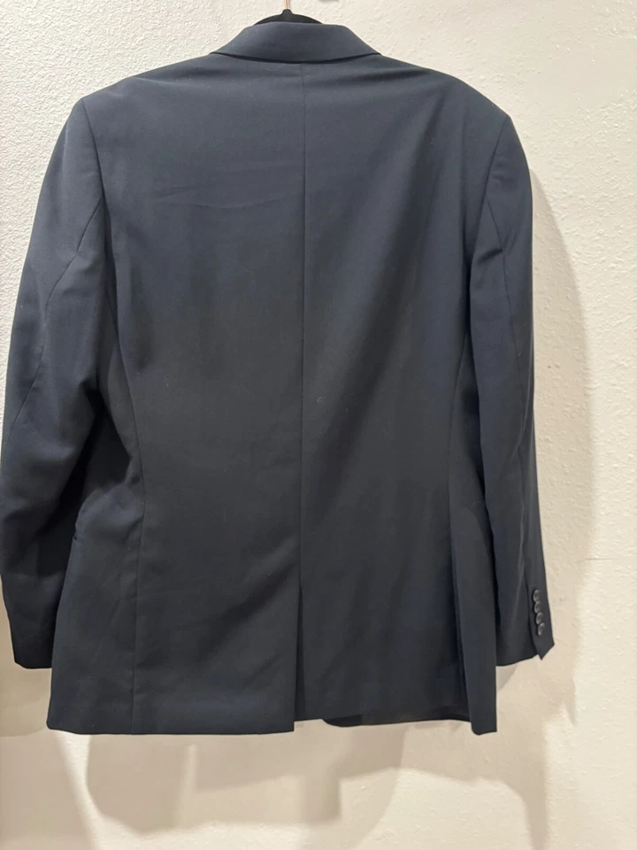 Nuevo Abrigo Chaqueta Blazer Concepts By Claiborne Para Hombre Mediano, Negro 2 Botones Foto 4 de 4