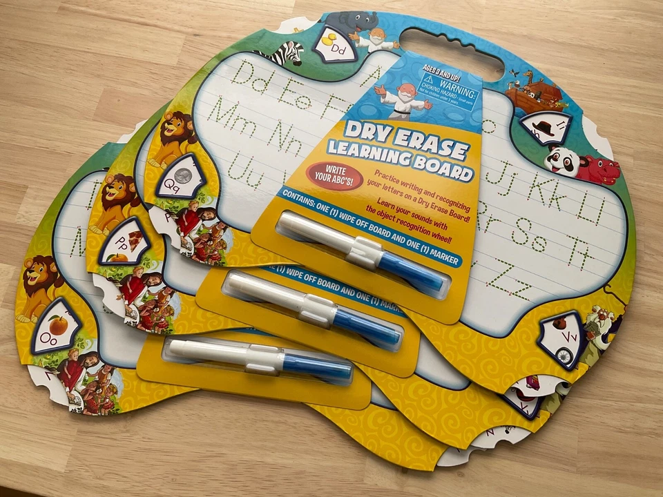 3 x Lerntafel Alphabet Schreiben ABC mit Marker Schule