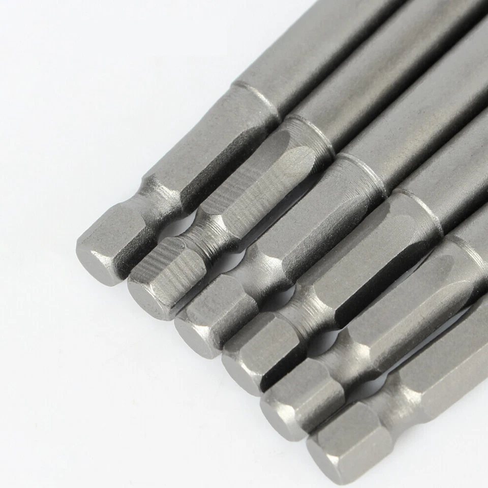 Magnetic 7mm-14mm Hex Nut Driver Bit Socket Extra Long Impact Drill 1/4" Bits - Image 4 of 4