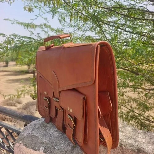 Valigetta uomo Traveler Messenger per laptop borsa vintage fatta a mano