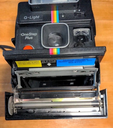 Vintage Rainbow Polaroid One Step Plus Land Camera W/ Q-Light Battery Operated - Picture 7 of 14
