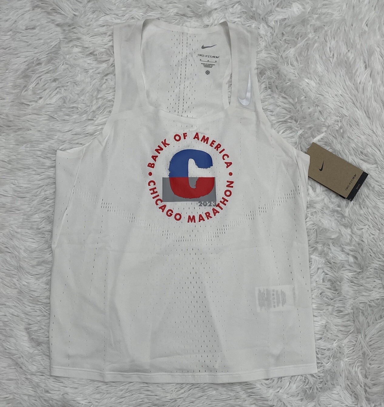Nike Dri Fit ADV Sz Medium Chicago Marathon AeroSwift Singlet Tank Shirt FD2709
