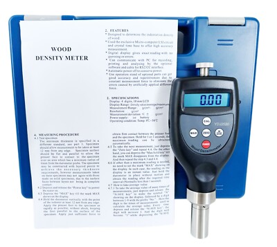Wood Densimeter With Test Range 0.01g/cm³~1.2g/cm3 Under-voltage Alarm Function