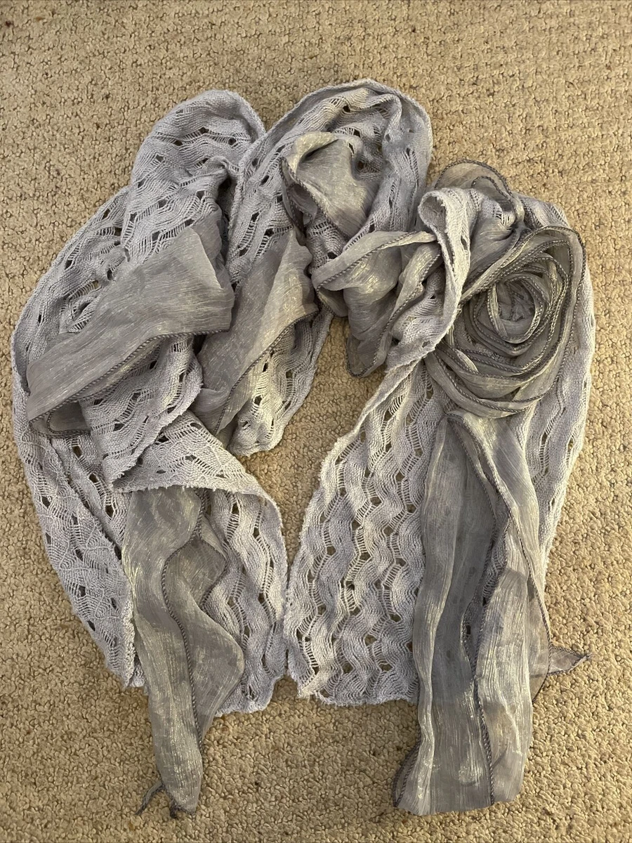 Grey knitted scarf ladies sale