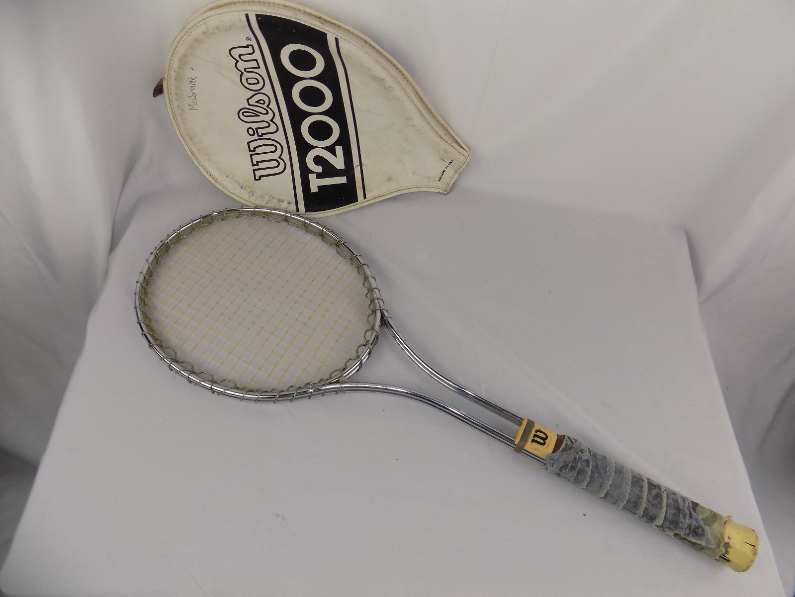 Wilson T2000 Racket Wilson T2000 Stainless Steel Tennis Racket With Cover 4 3/8