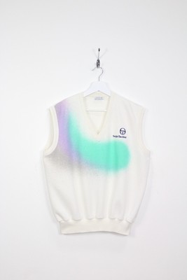 SERGIO TACCHINI 80'S VINTAGE WILANDER TENNIS SLEEVELESS SWEATSHIRT,SIZE:MEDIUM