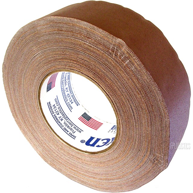 Polyken 510 Brown Gaffer's Tape 2" x 60 Yd Roll Matte No Residue Gaff
