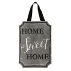 Home Sweet Home Burlap Door Hanger Everyday Embroidered 13" x 20" Briarwood Lane