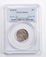 MS64 1935-D Indian Head Buffalo Nickel PCGS *2621