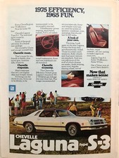 Vintage 1975 Chevrolet Laguna S-3 Original Color Ad