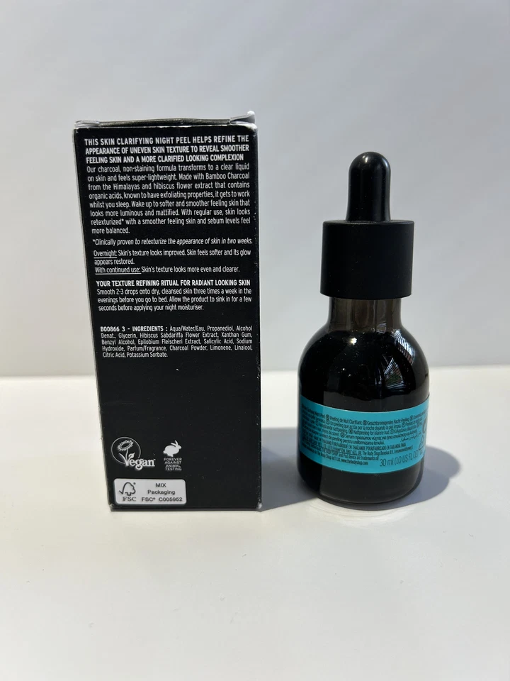 The Body Shop Himalayan Charcoal Night Peel 30ml Vegan New - Image 3 of 4